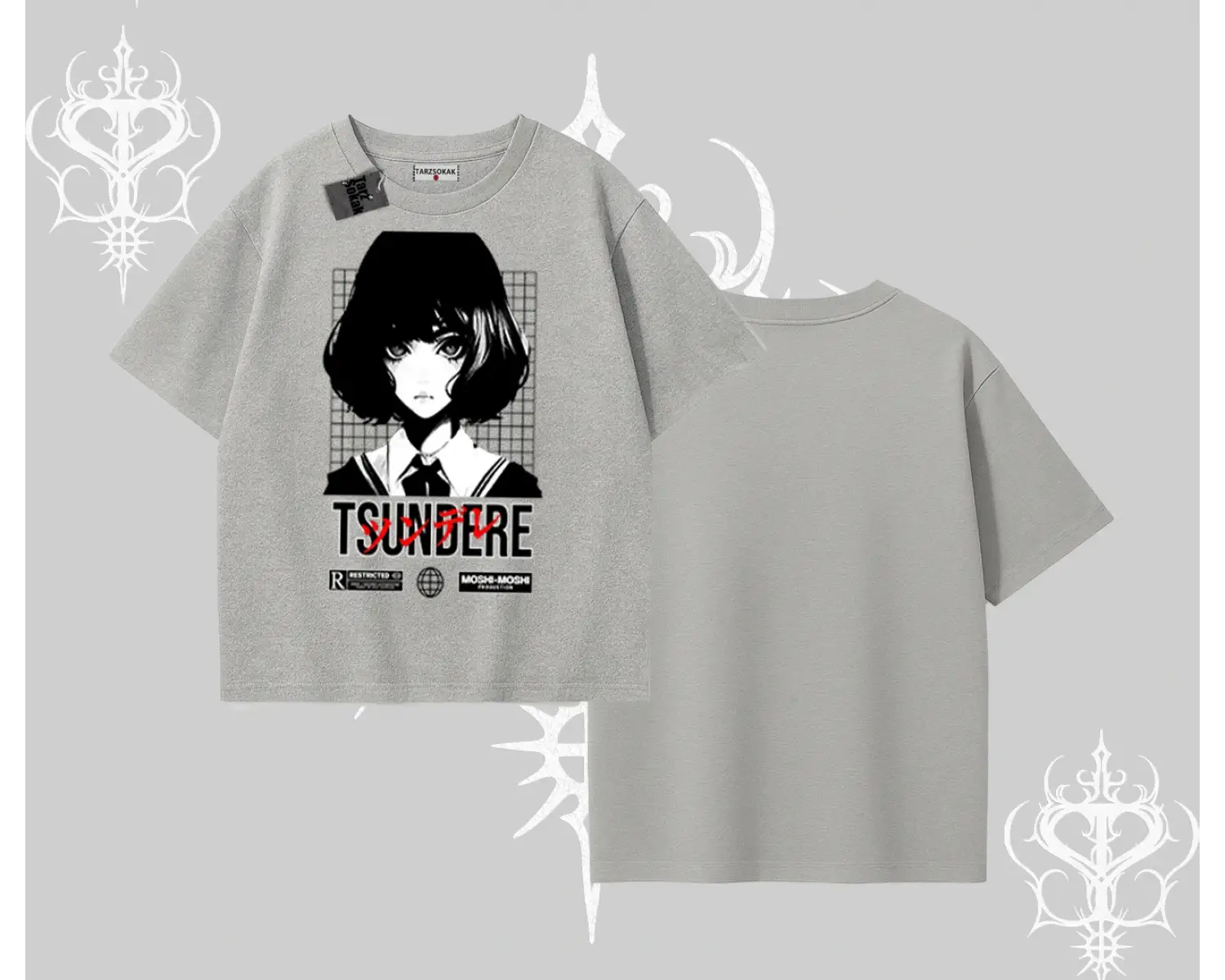 Oversize Tshirt Tsundere Anime Japanese Style Baskılı