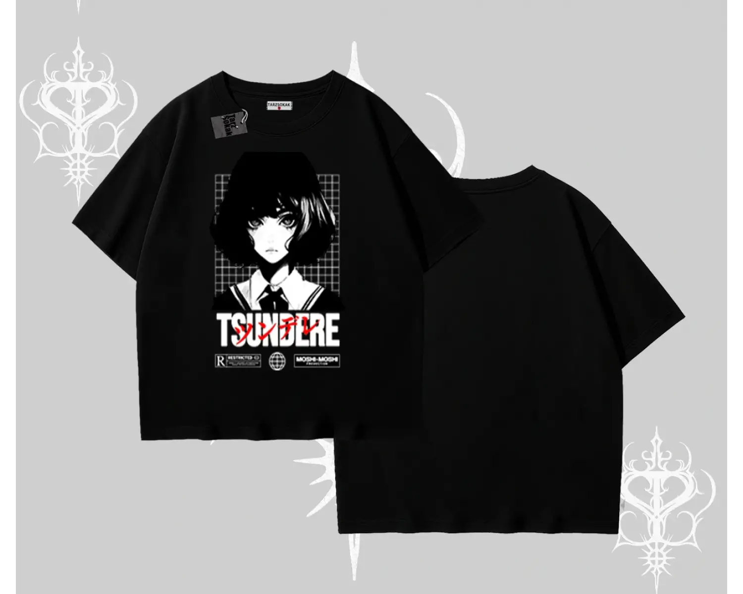 Oversize Tshirt Tsundere Anime Japanese Style Baskılı