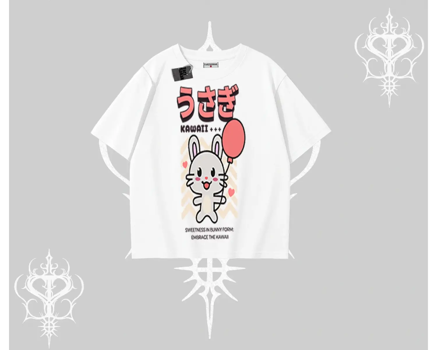 Oversize Tshirt Usagi Kawaii Cute Heart Energy