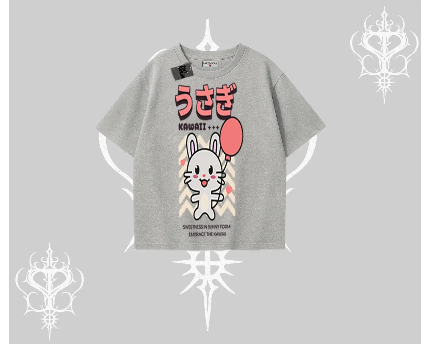 Oversize Tshirt Usagi Kawaii Cute Heart Energy