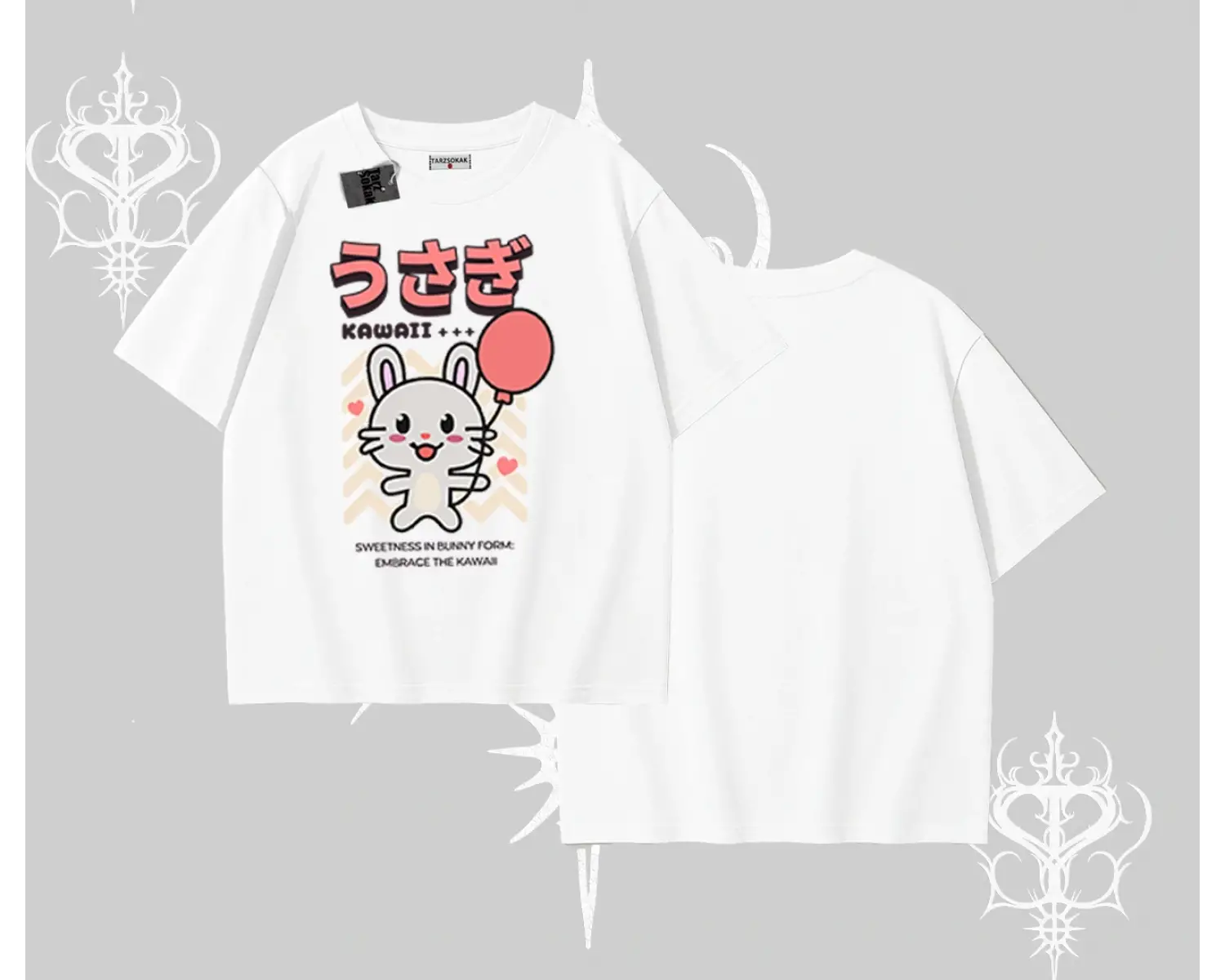 Oversize Tshirt Usagi Kawaii Cute Heart Energy