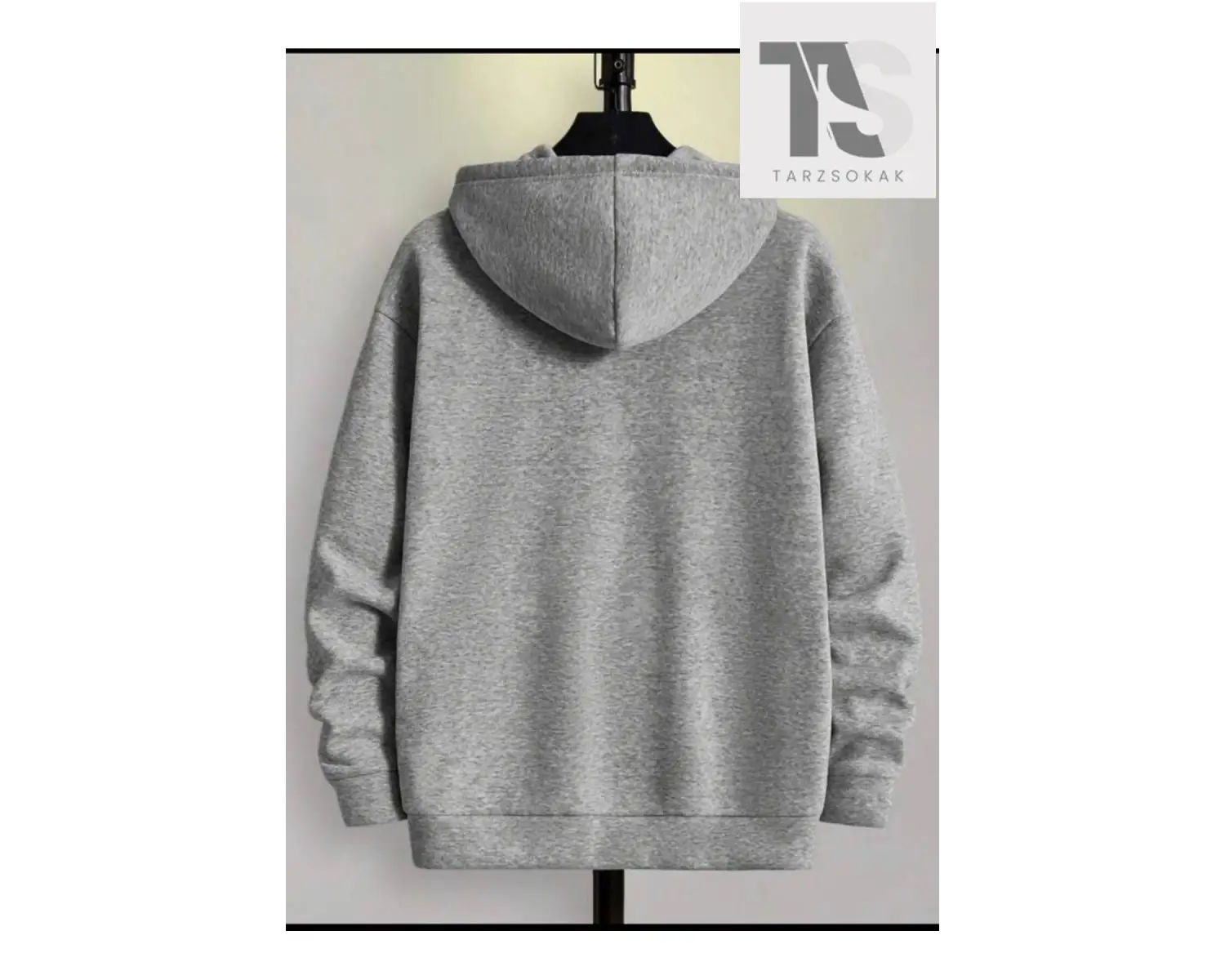 Oversize Unisex Gri İskelet Baskılı