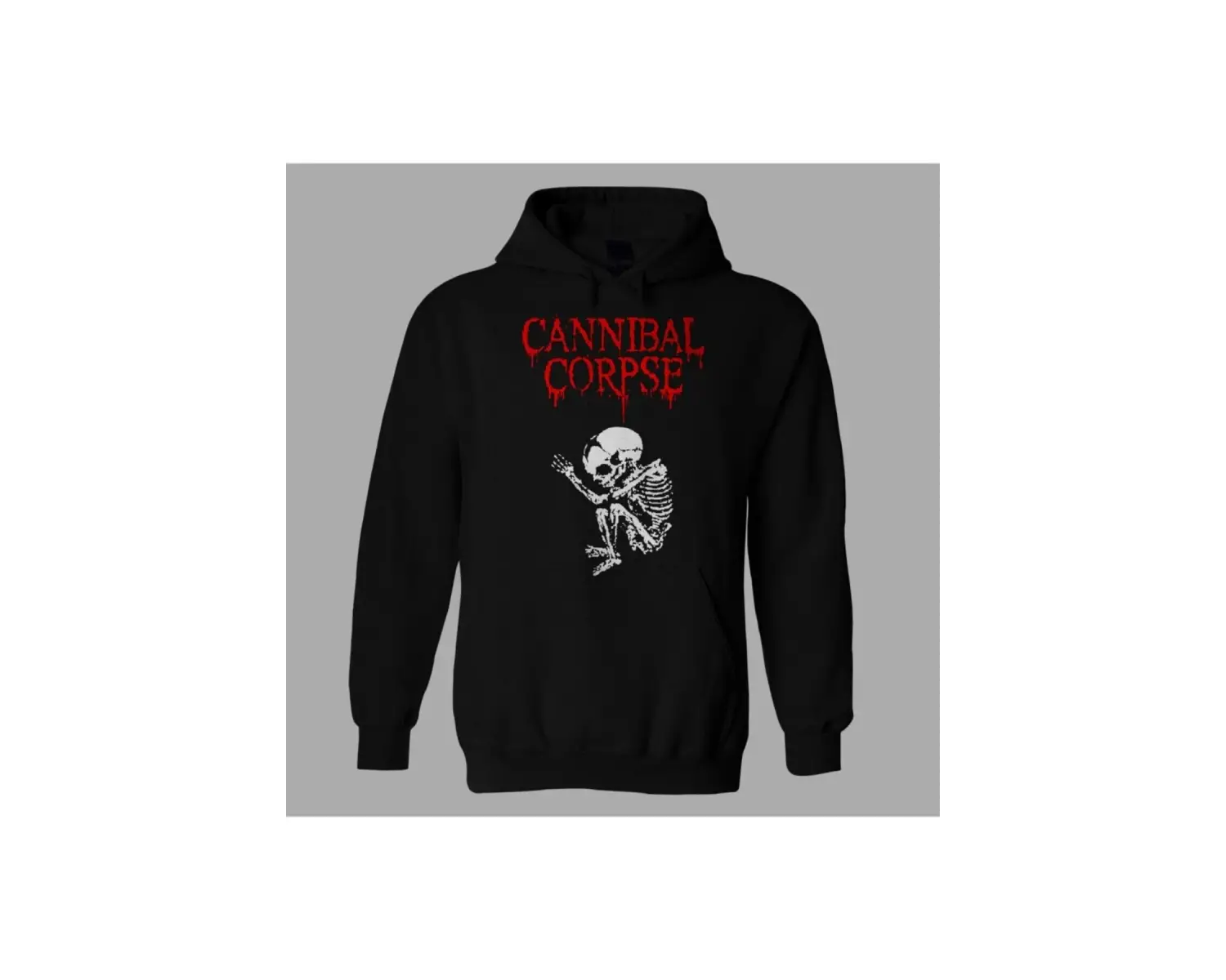 Oversize Unisex Siyah Cannibal Corpse Siyah Hoodie