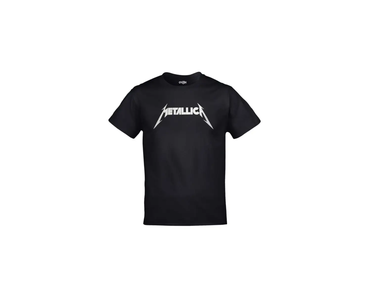 Oversize Unisex Siyah Metallica Logo Baskılı