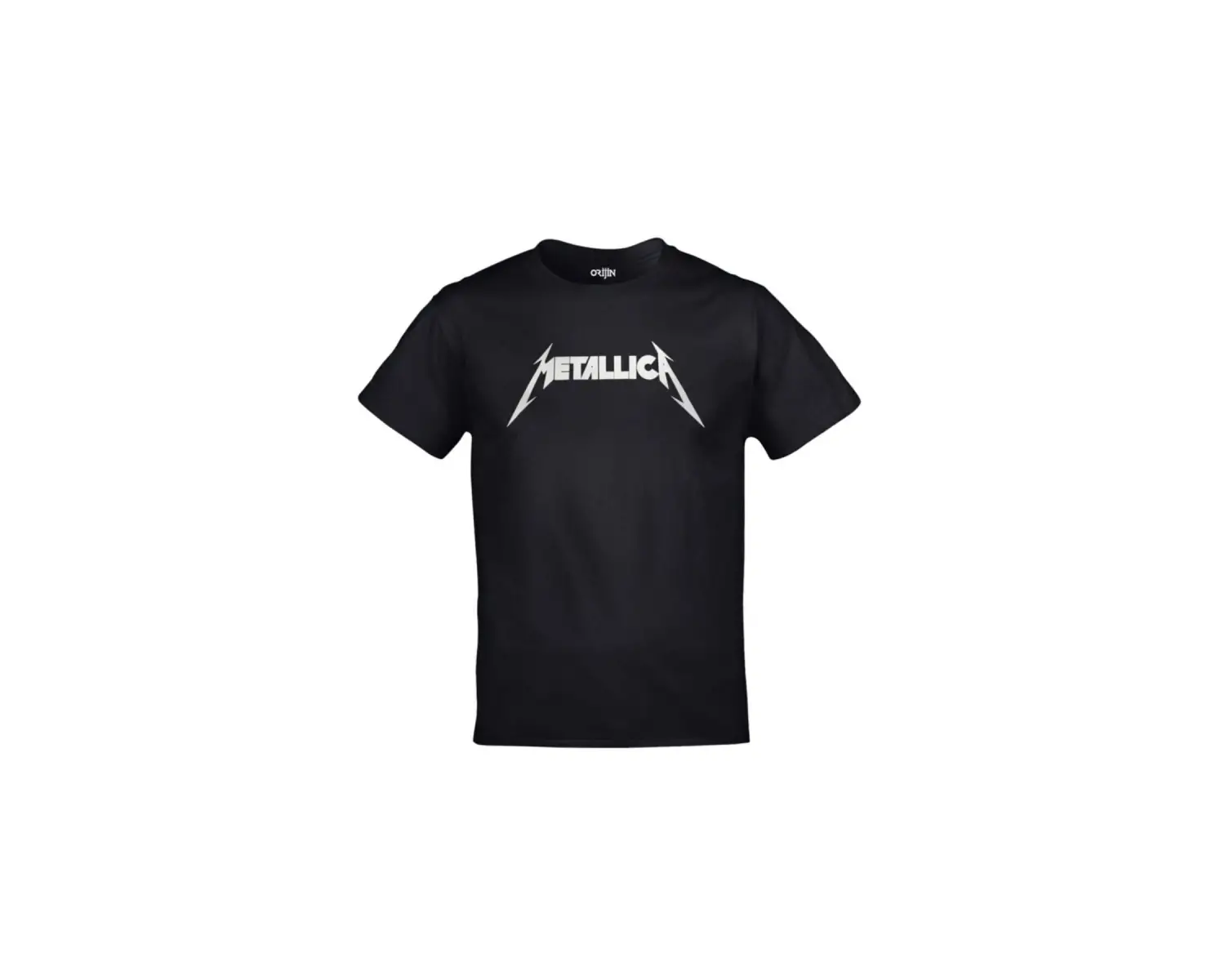 Oversize Unisex Siyah Metallica Logo Baskılı