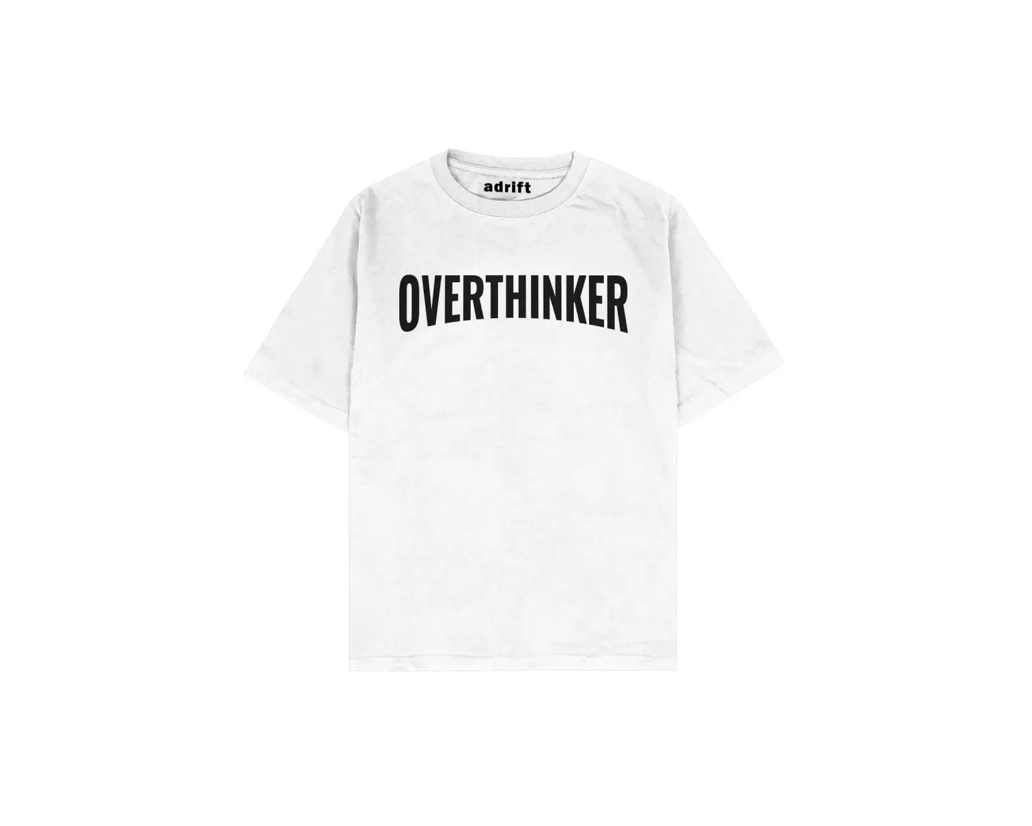 Overthinker Beyaz Oversize Unisex T-shirt