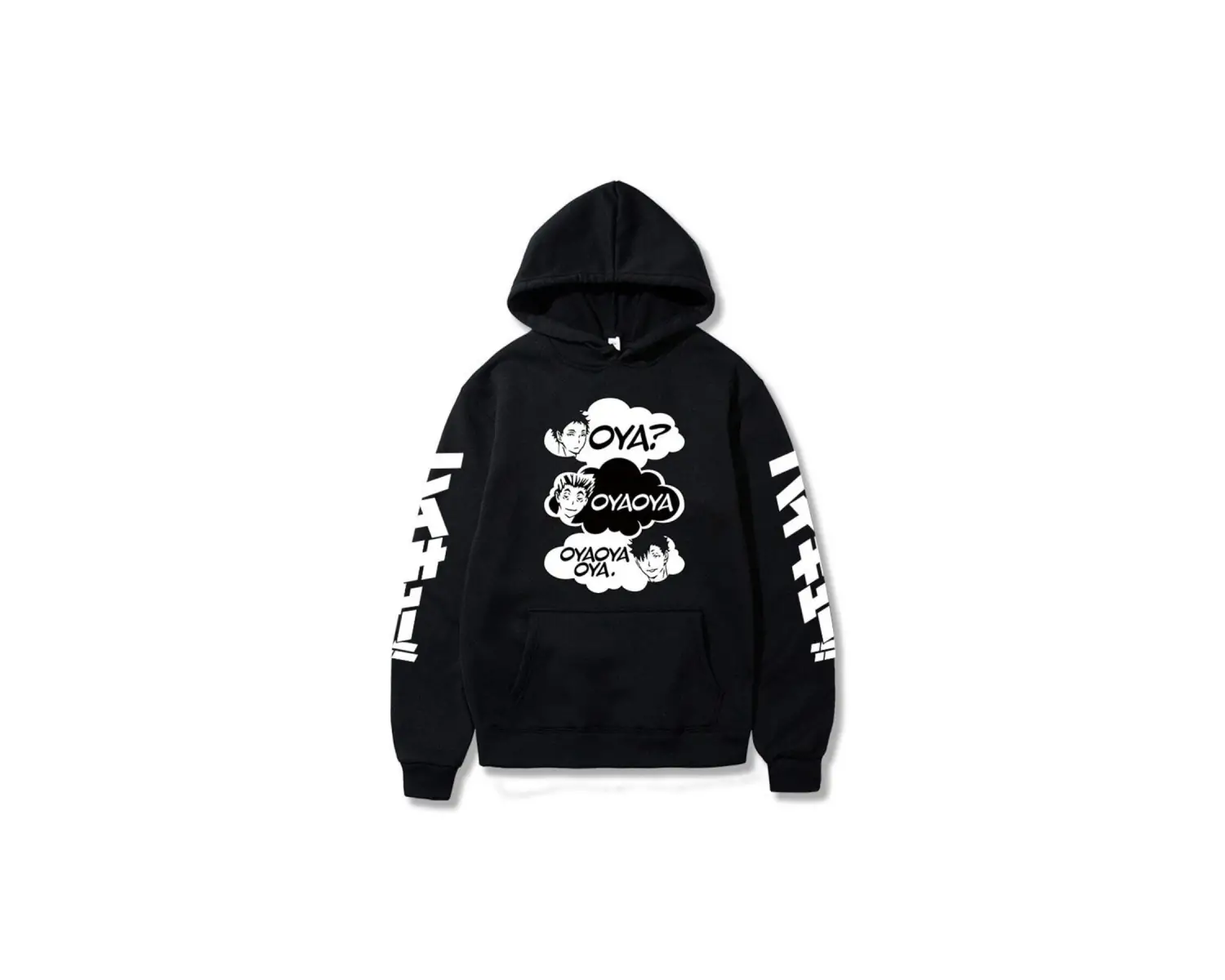 Oya Oya Haikyuu Kuroo Bokuto Shoyo Voleybol Hoodie 14687 Siyah