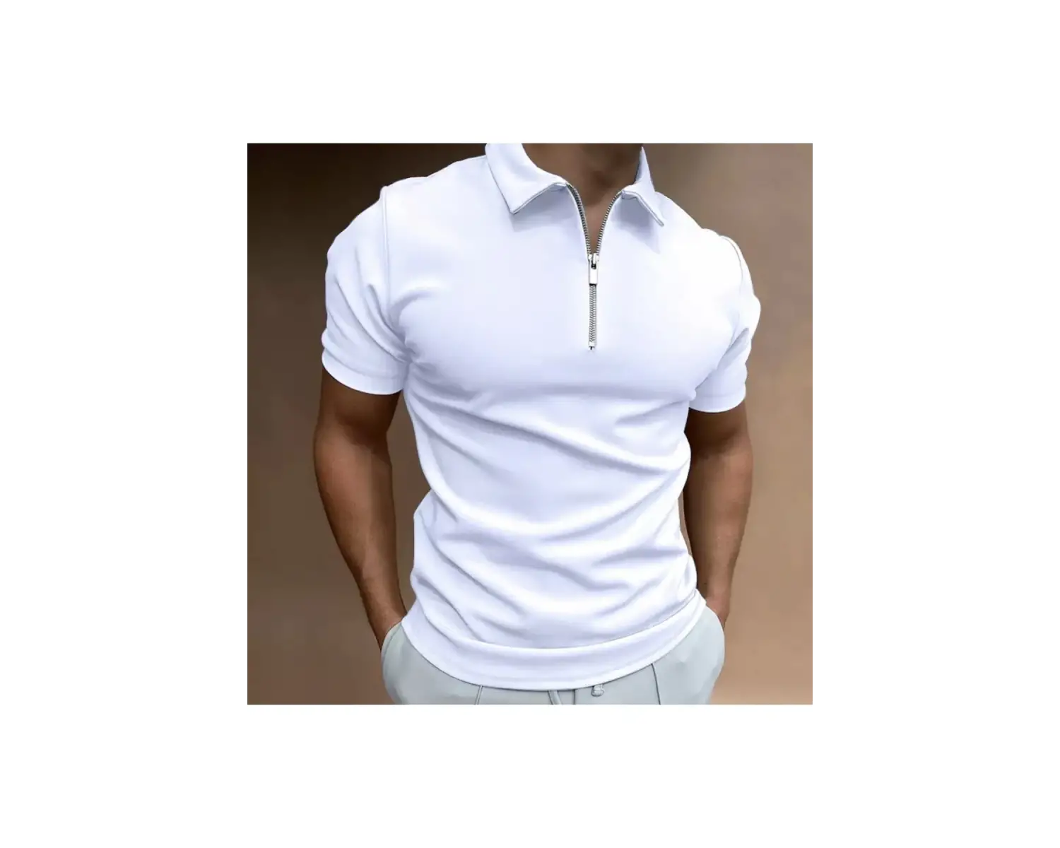 Özel Tasarım Fermuarlı Polo Yaka %100 Pamuk Ofis-iş Şık Busıness Erkek T-shırt