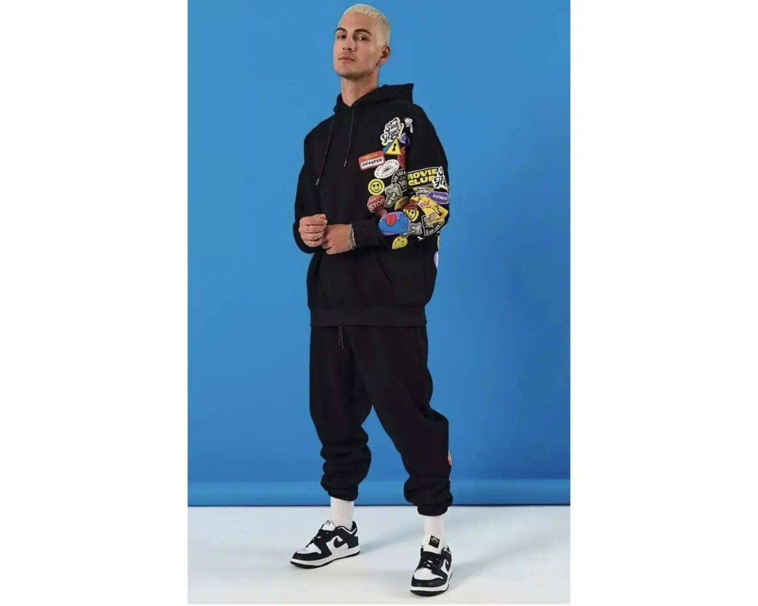 Özel Tasarım Kapüşonlu Weekend Warrıor Baskılı Kışlık Oversize Erkek Eşofman Takımı