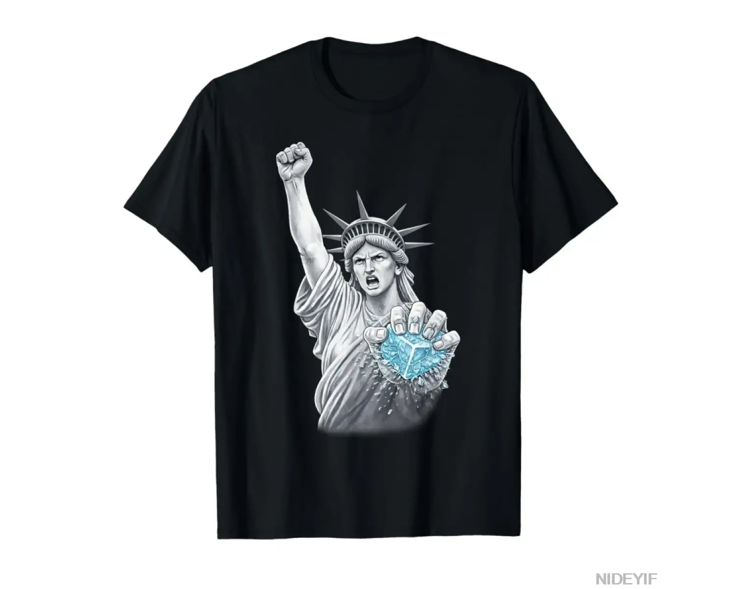 Özgürlük heykeli Buz Memeyi İptal Edin Komik Politika Protesto T-shirt Erkekler Kadınlar Içi