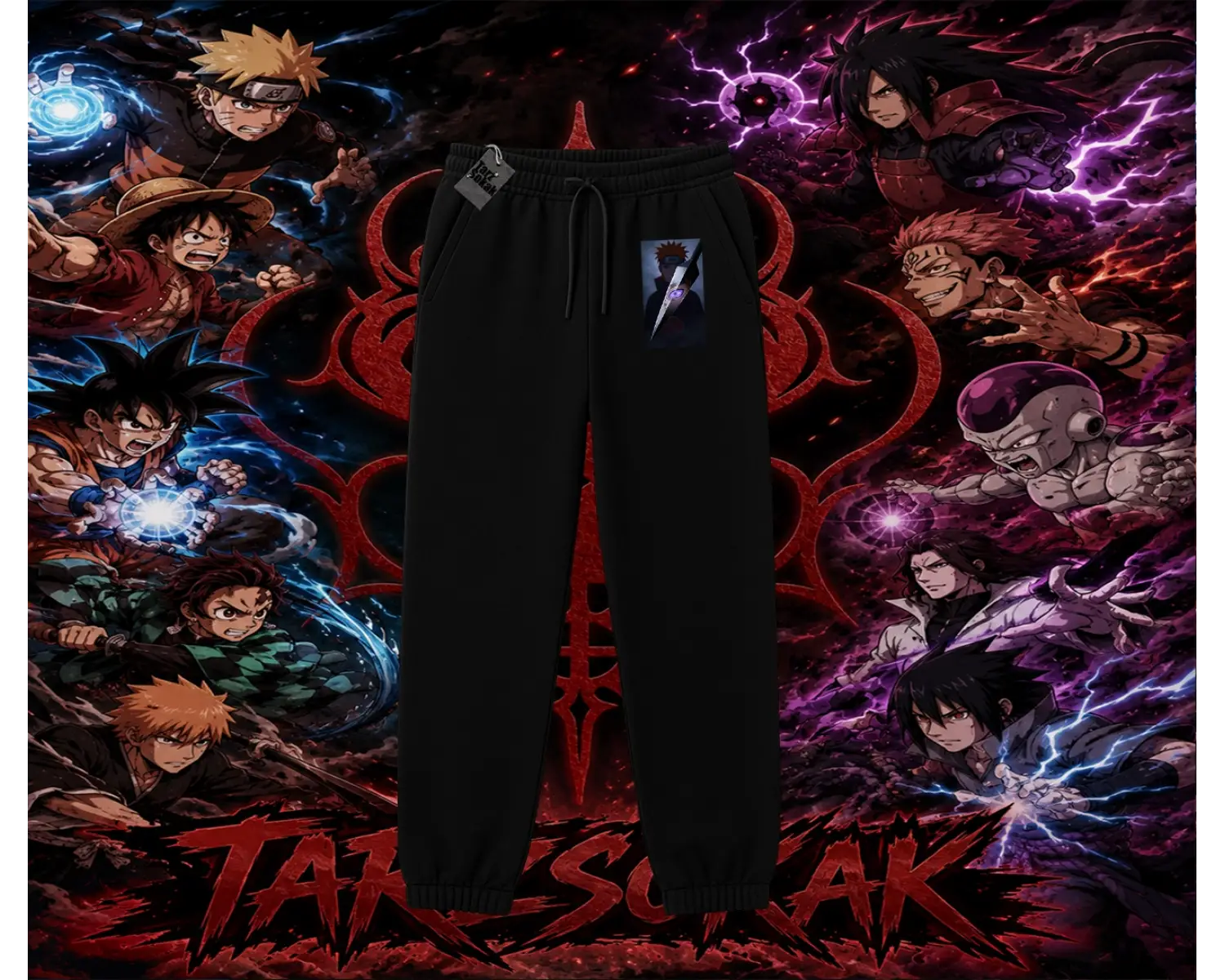Pain nagato Naruto Anime Karakter Unisex Jogger Eşofman Altı Beyaz