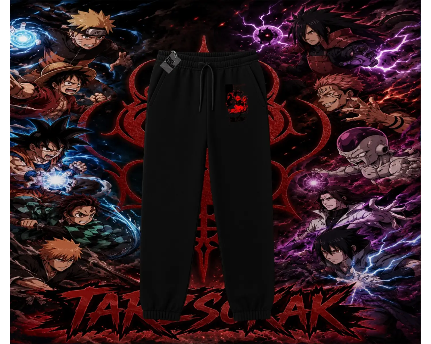 Pain nagato Naruto Anime Karakter Unisex Jogger Eşofman Altı Beyaz