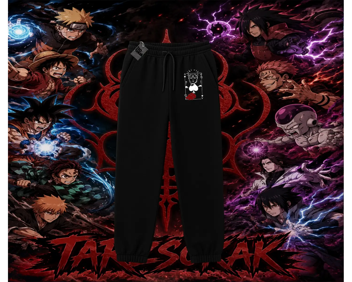 Pain nagato Naruto Anime Karakter Unisex Jogger Eşofman Altı Beyaz