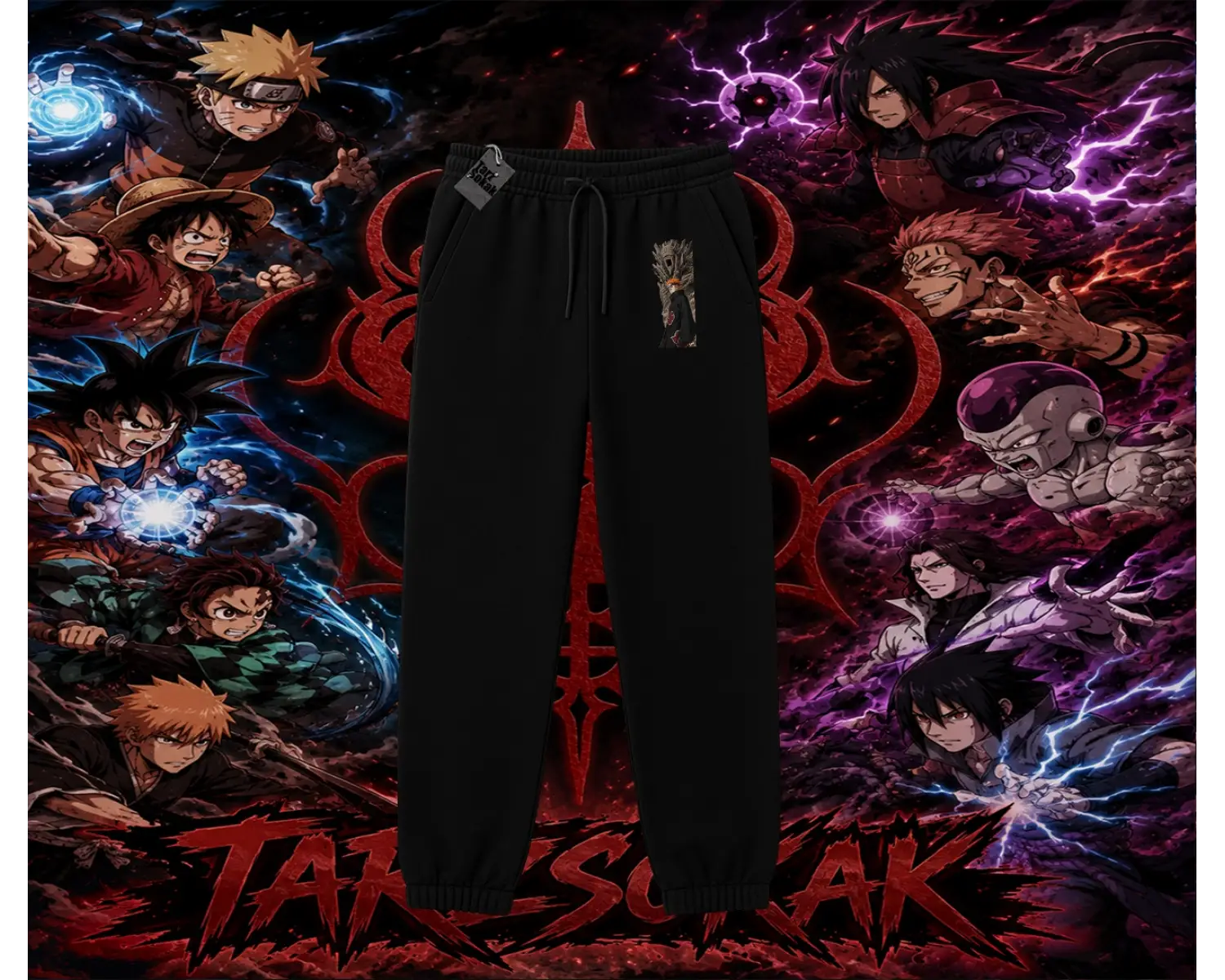 Pain nagato Naruto Anime Karakter Unisex Jogger Eşofman Altı Beyaz