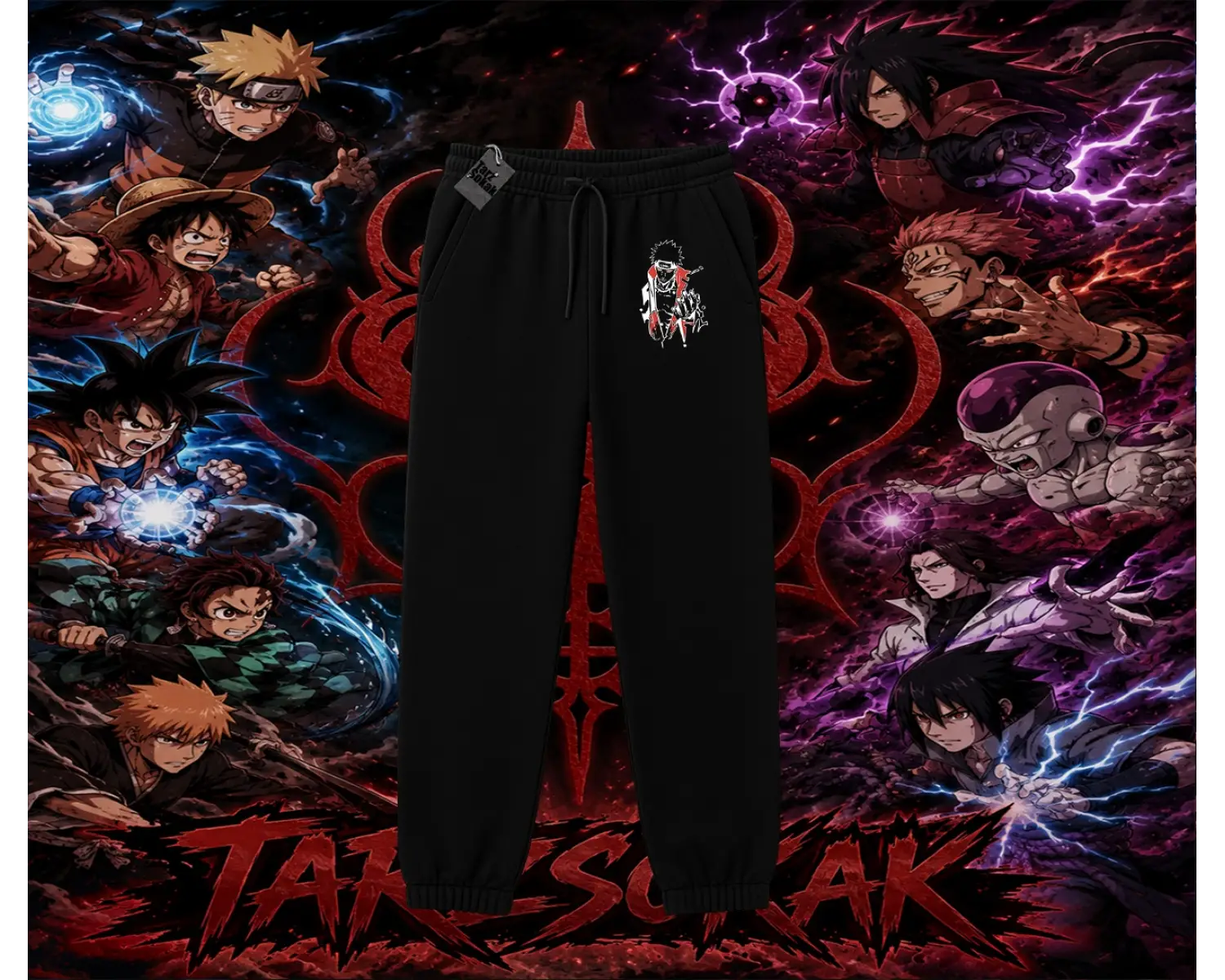 Pain nagato Naruto Anime Karakter Unisex Jogger Eşofman Altı Beyaz