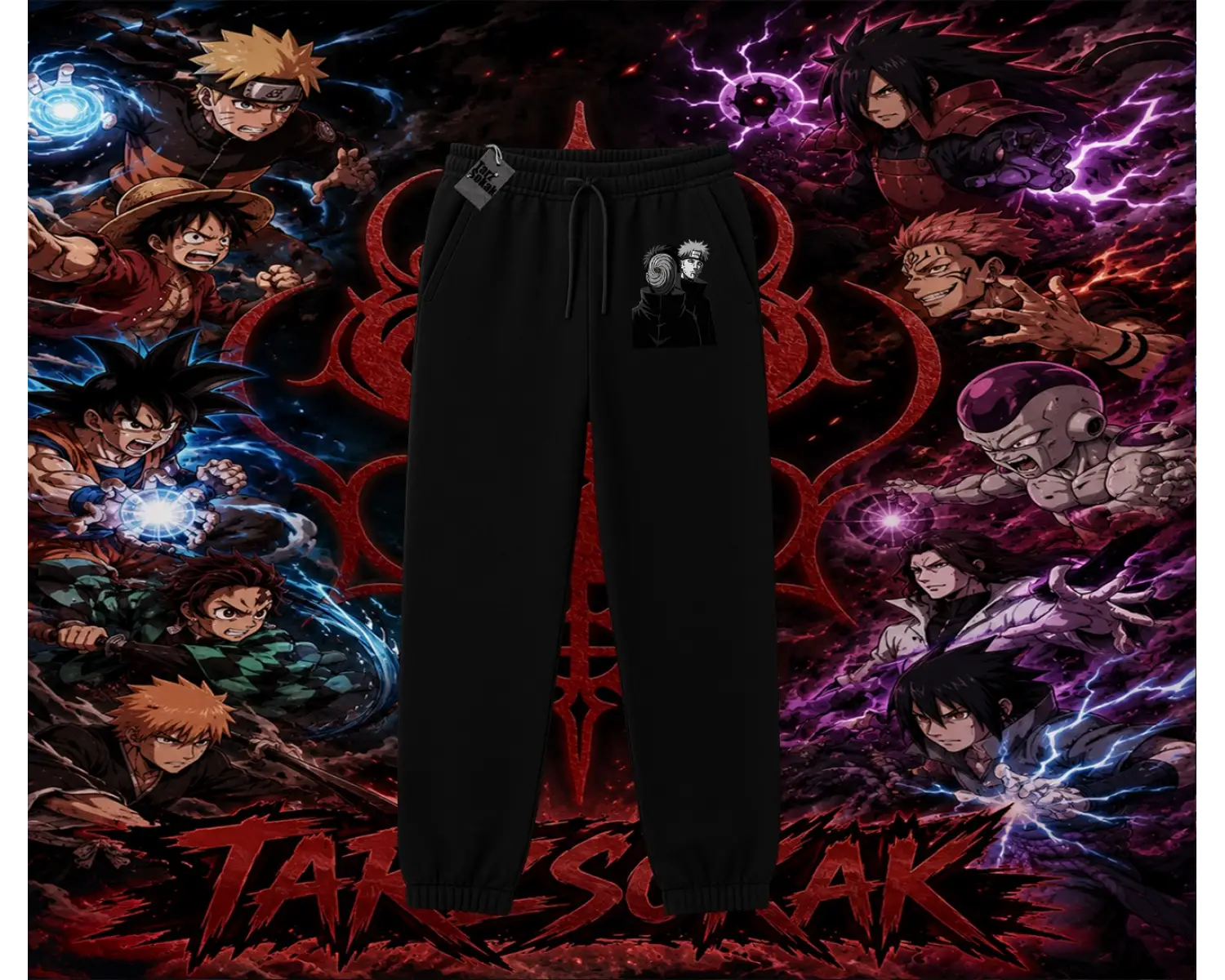 Pain nagato Naruto Anime Karakter Unisex Jogger Eşofman Altı Beyaz