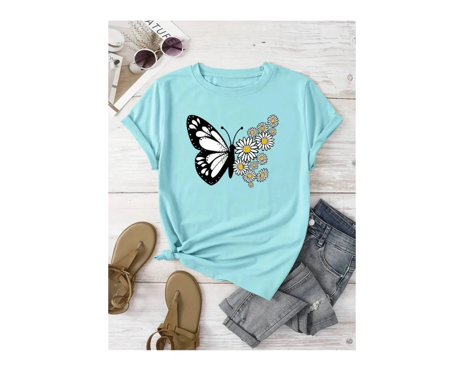 Pamuklu Papatya Kelebek Tasarım