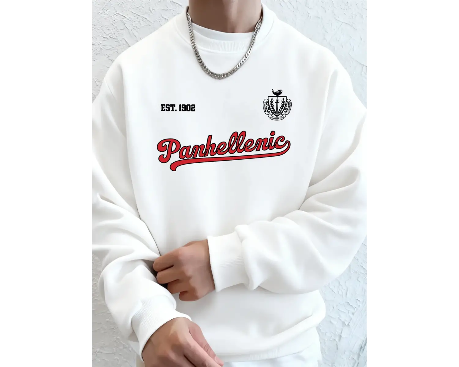Panhellenic Est 1902 Yaratıcı Mektup Baskılı Koşu Sonbahar Polar Kapşonlu Erkek Günlük Temel