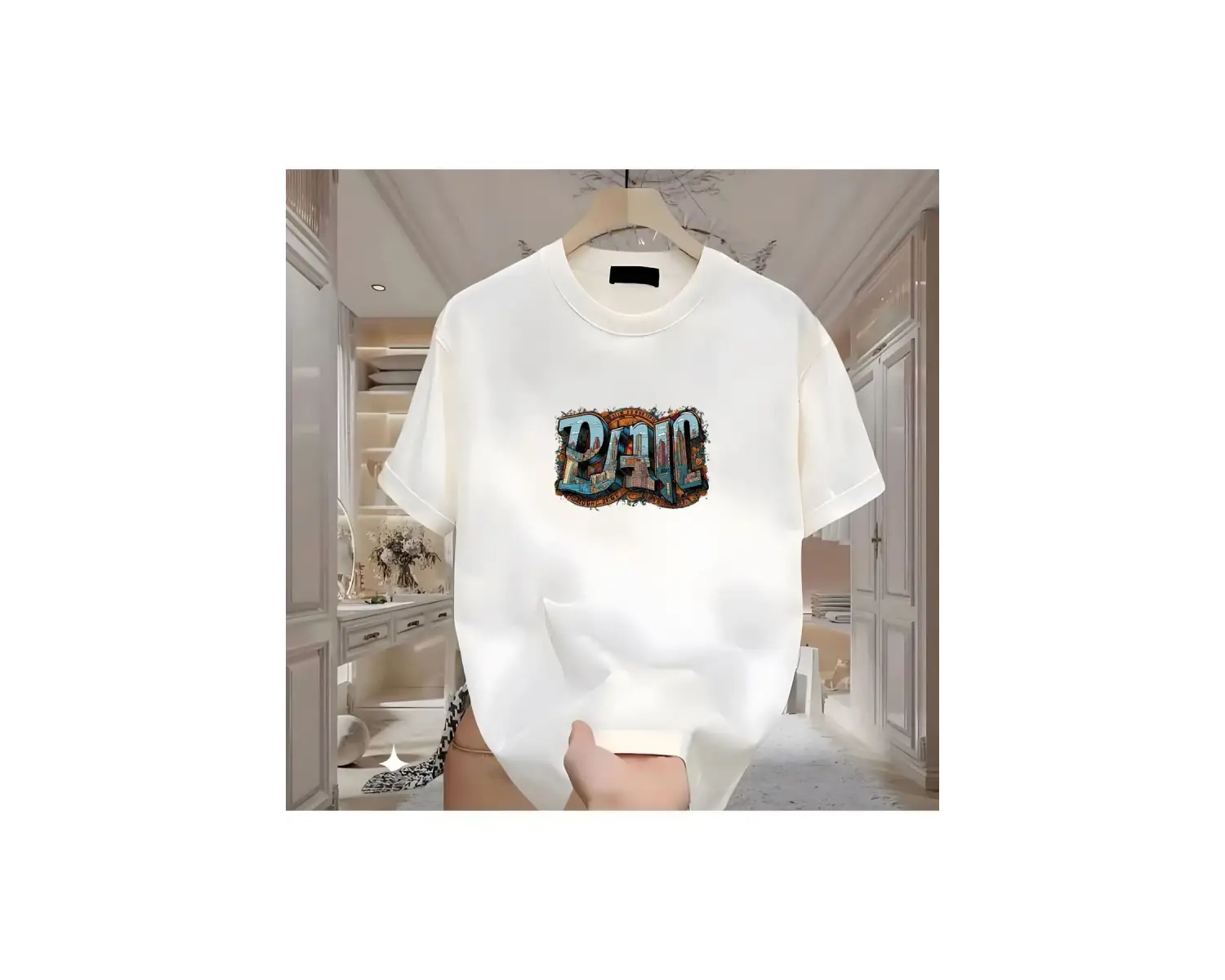 Panic Baskılı Beyaz Erkek