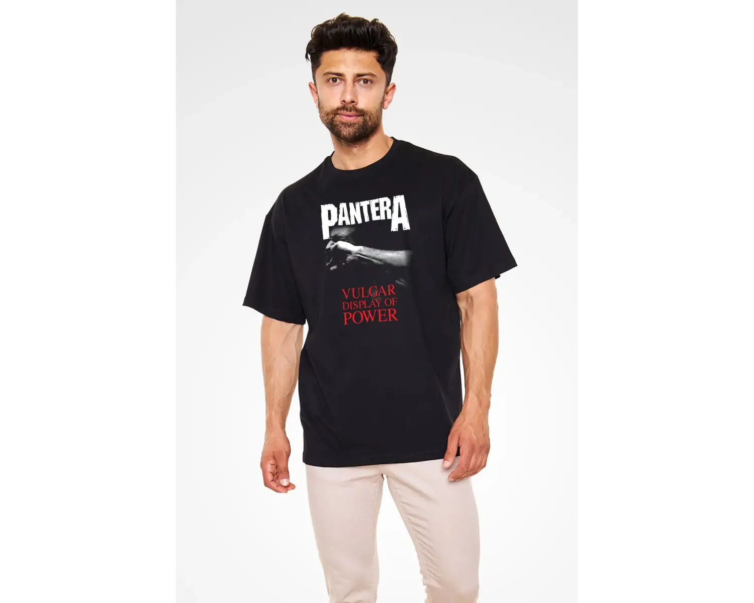 Pantera Siyah Unisex Oversize Tişört T-shirt
