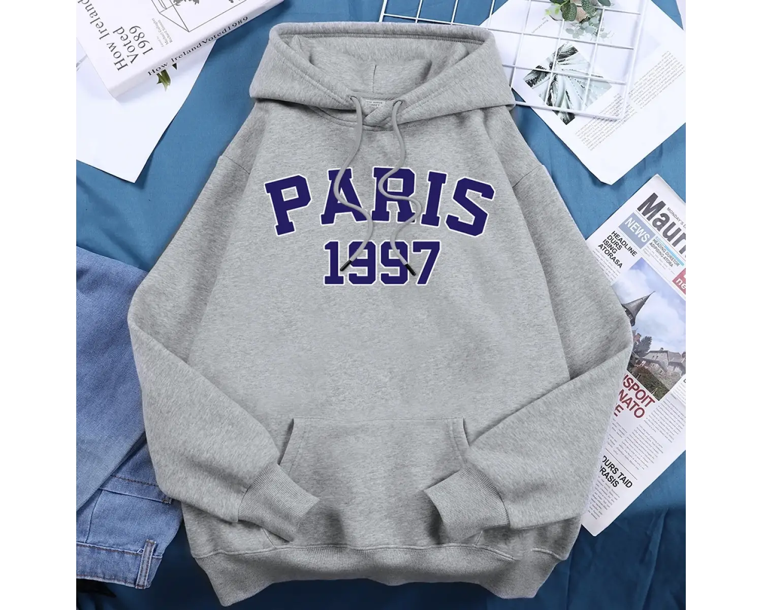 Paris 1997 sokak şehir mektup baskı Hoodies kadınlar sıcak polar günlük kazaklar moda rahat k