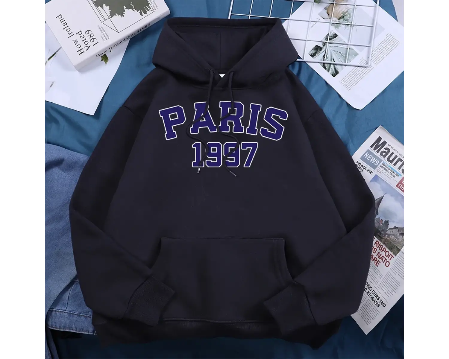 Paris 1997 sokak şehir mektup baskı Hoodies kadınlar sıcak polar günlük kazaklar moda rahat k