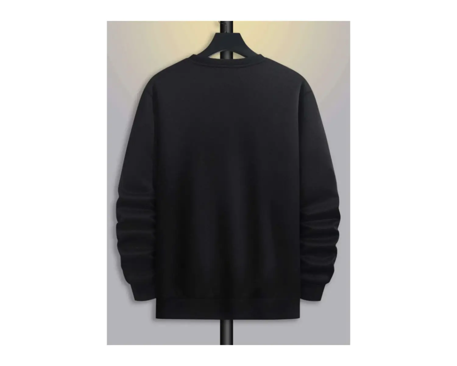 PARİS Oversize Bisiklet Yaka Pamuklu Sweatshirt Siyah
