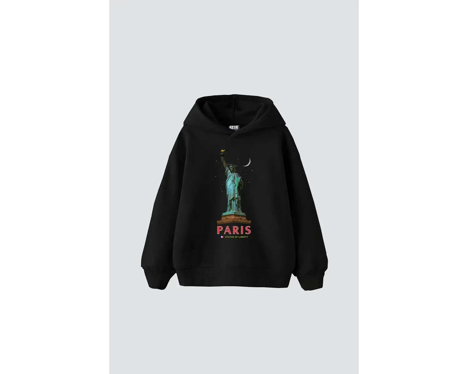 Parıs State Of Lıberty Baskılı Oversize Unisex Beyaz