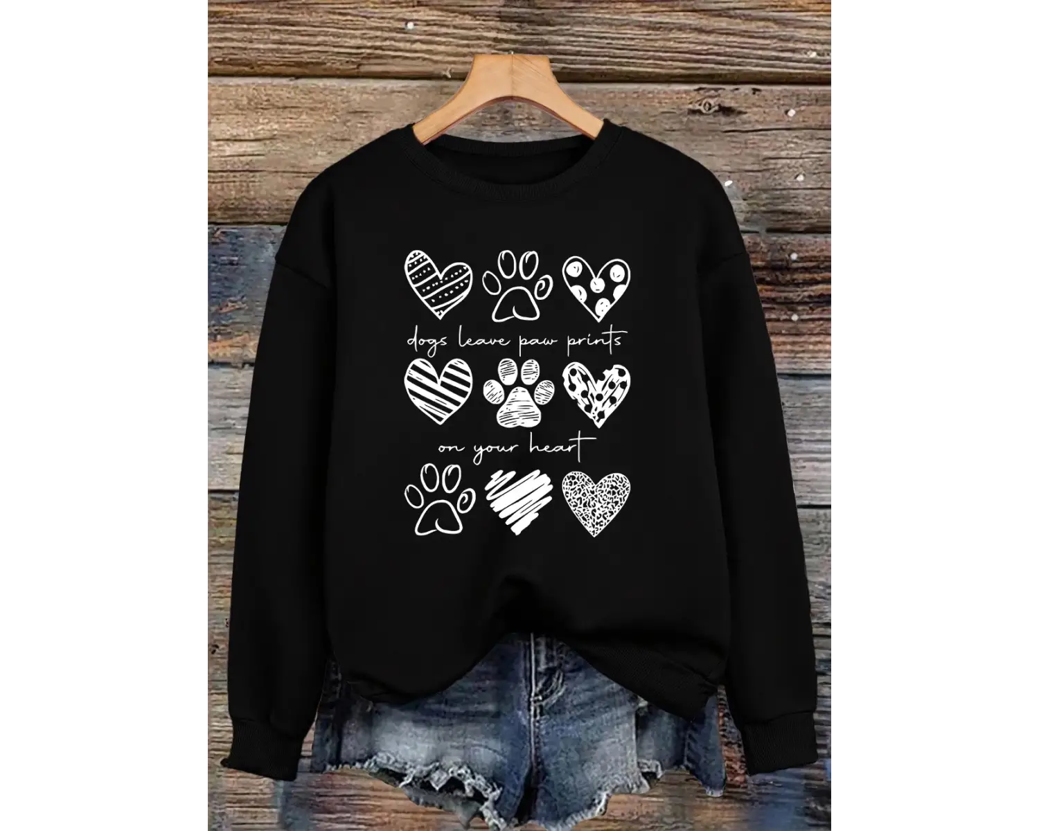 Paw Loveprintsin birbirine içeren örgüleri Kazak Kadın Kış Polar Sıcak Kapşonlu Gevşek Bisik