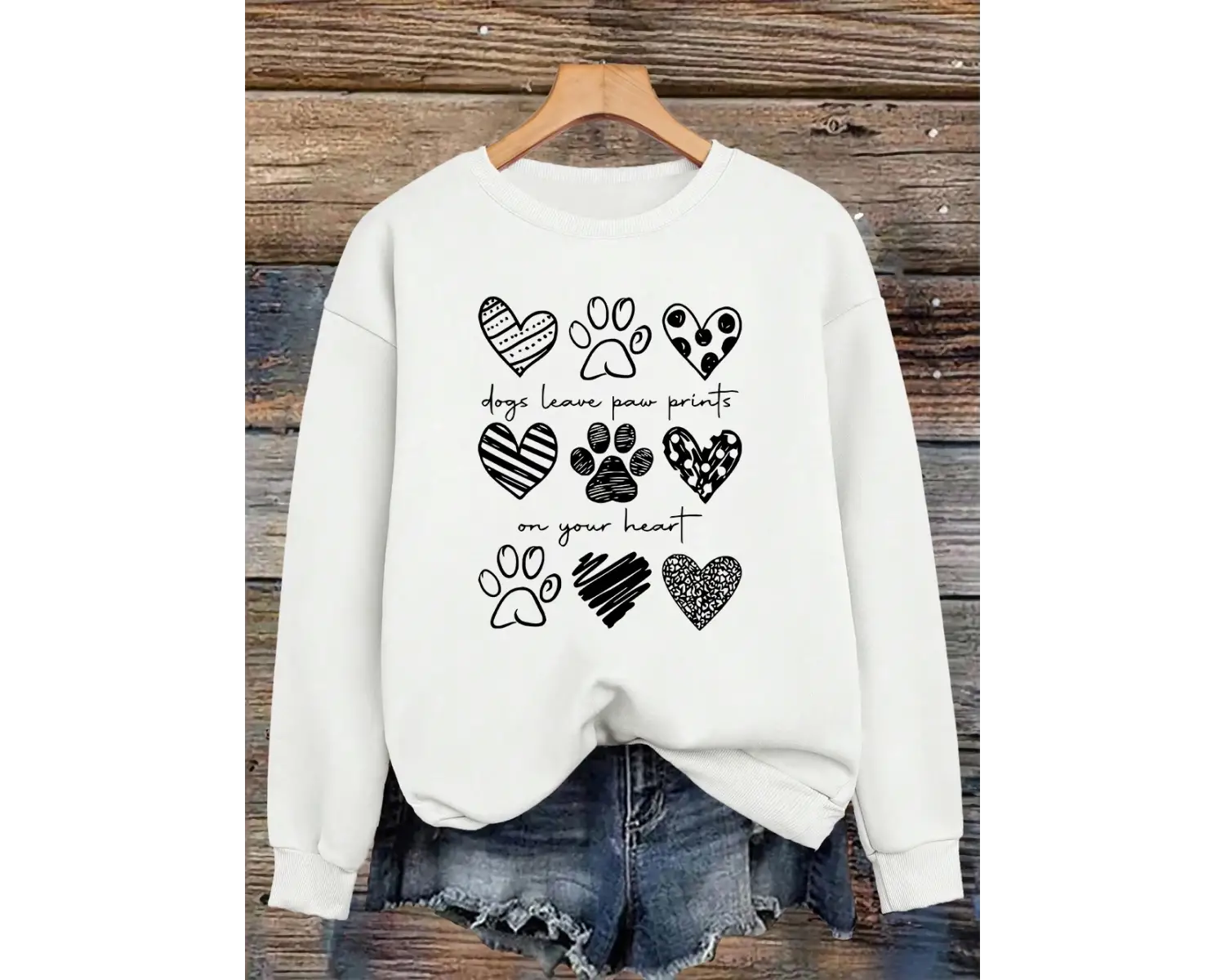 Paw Loveprintsin birbirine içeren örgüleri Kazak Kadın Kış Polar Sıcak Kapşonlu Gevşek Bisik