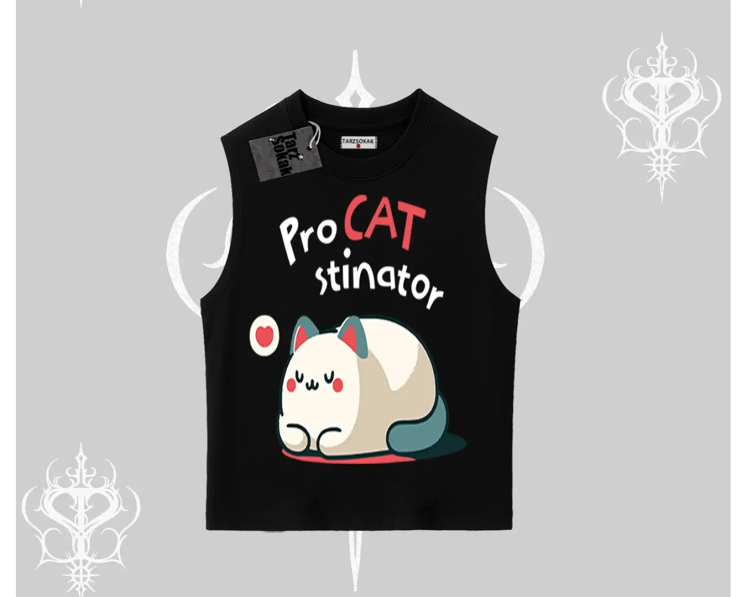 Paws Off Yazılı Kedi Baskılı Streetwear Babby Tee Tshirt