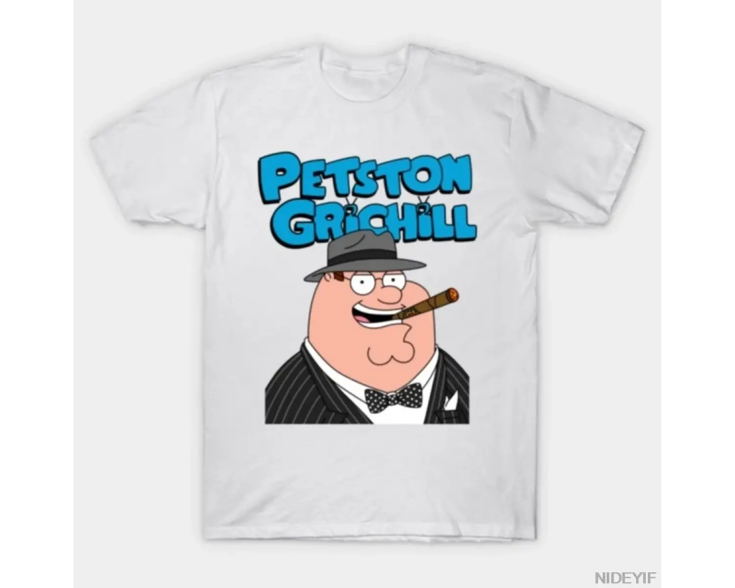 Peter Griffin Winston Churchill parodi mashup olarak erkekler kadınlar için Vintage tişört %
