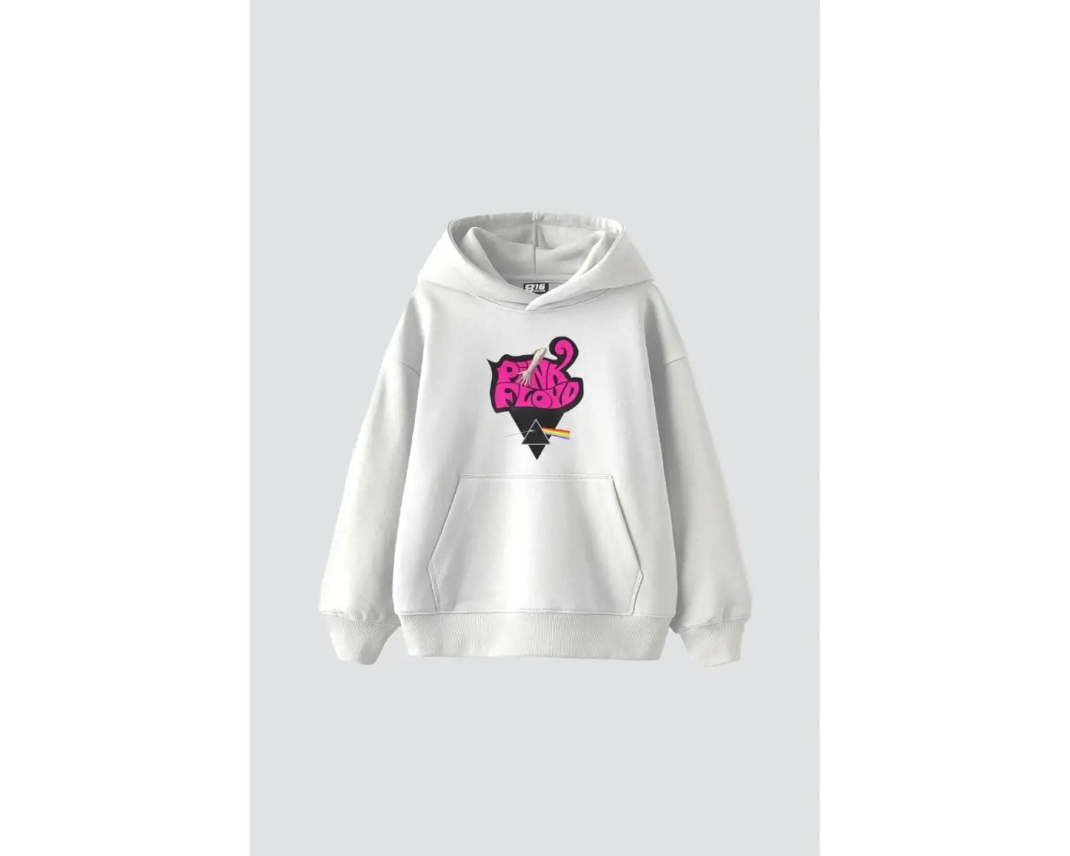 Pink Floyd Baskılı Oversize Unisex Beyaz