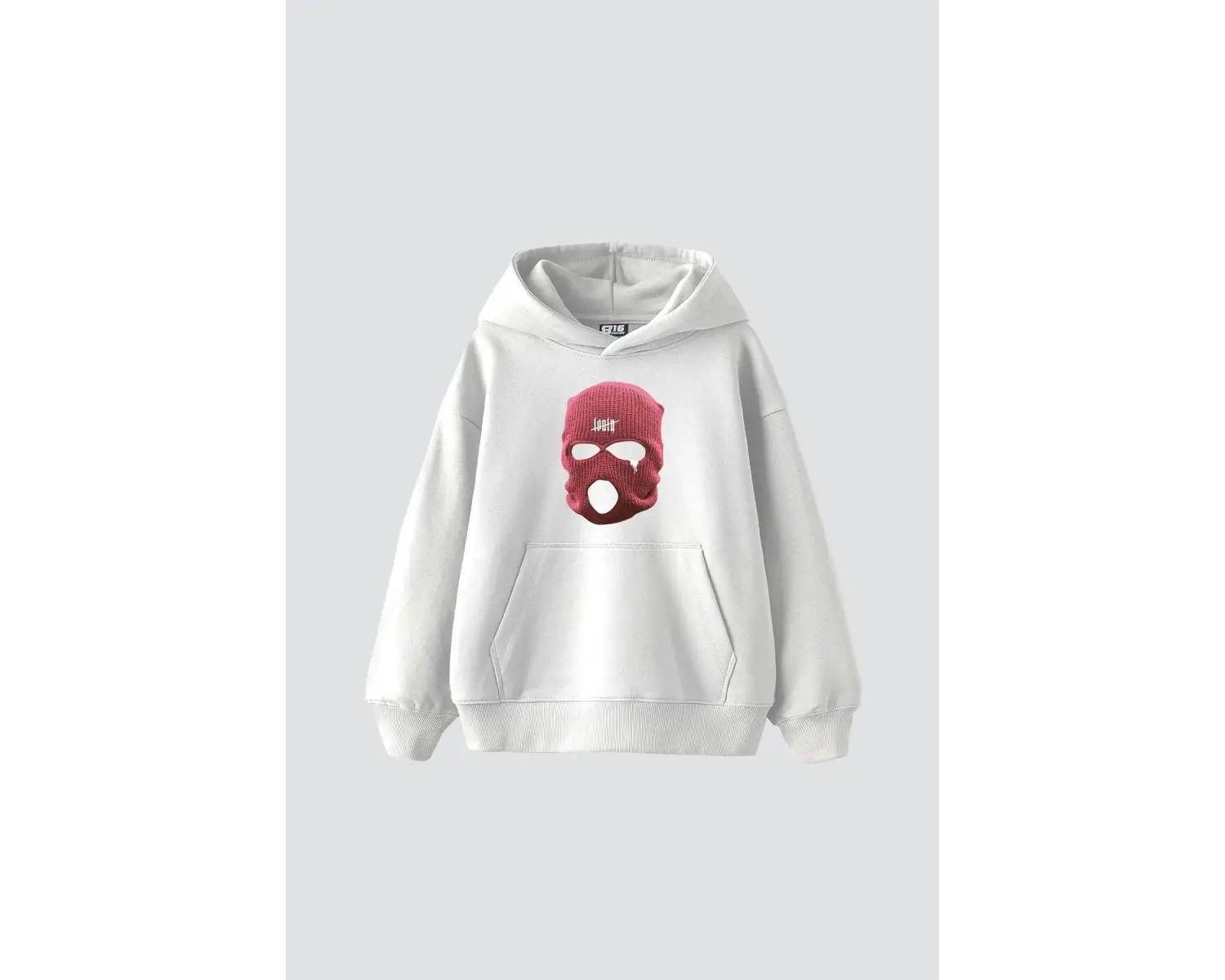Pink Mask Baskılı Oversize Unisex Premium Beyaz