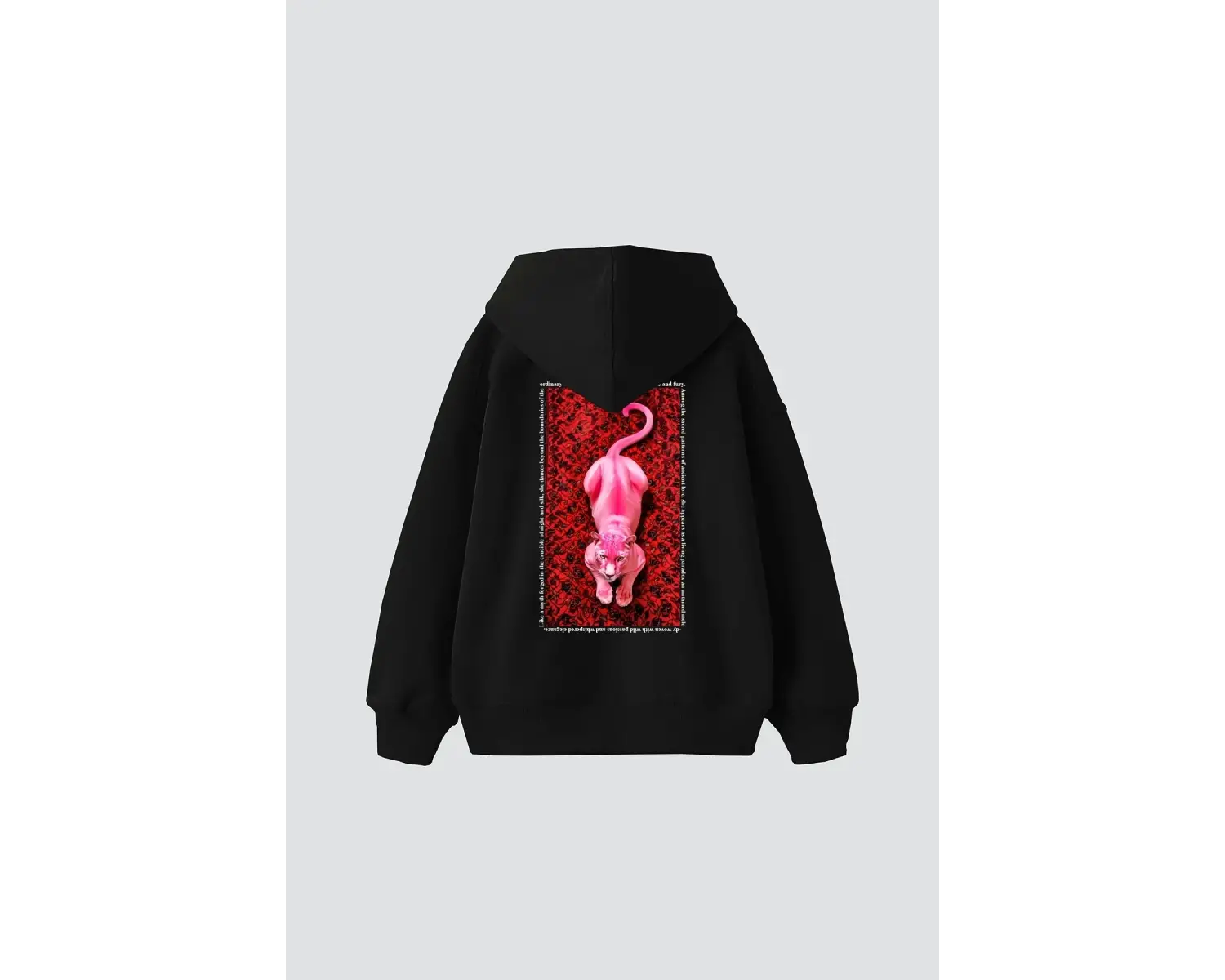 Pink Panther Baskılı Oversize Unisex Beyaz