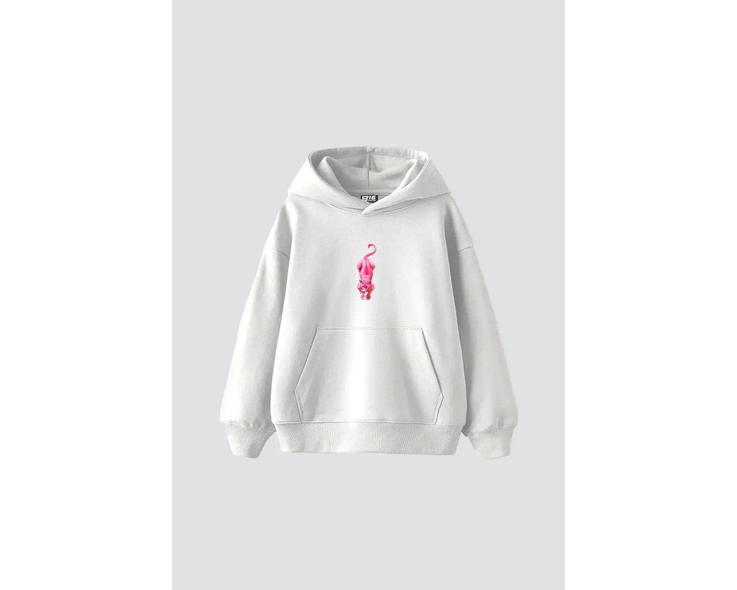 Pink Panther Baskılı Oversize Unisex Beyaz