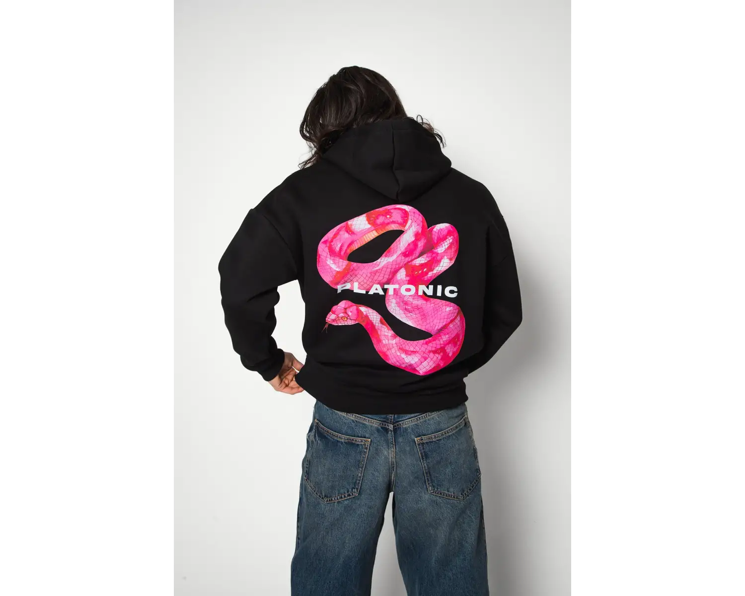 Platonic Baskılı Oversize Unisex Premium Beyaz