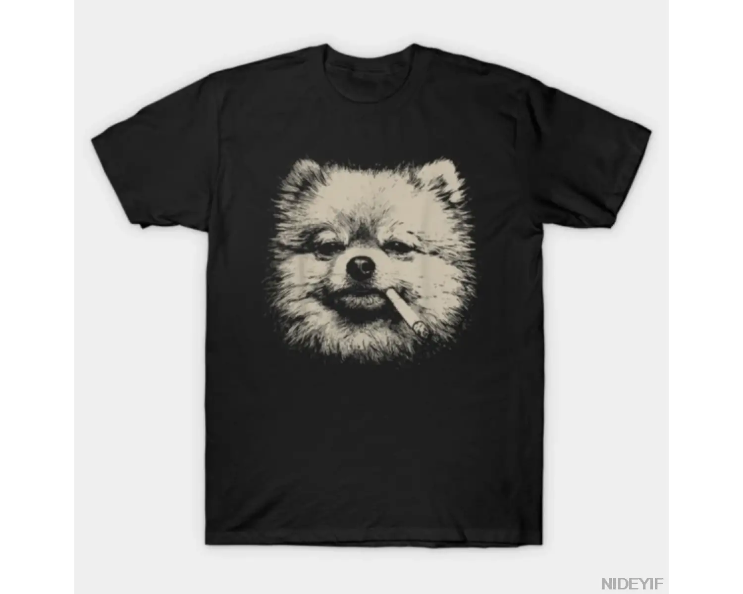 Pomeranian Köpek Meme T-shirt Erkekler Kadınlar Için % 100% Pamuklu Tişörtler Kısa Kollu Üstl