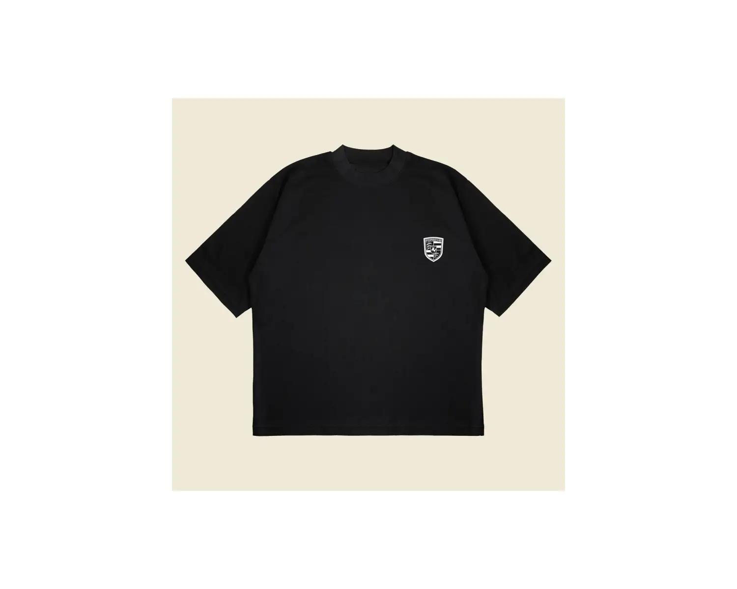 Porsche Cayman Baskılı Oversize Unisex Pamuklu Nefes Alan Kalın Kumaşlı