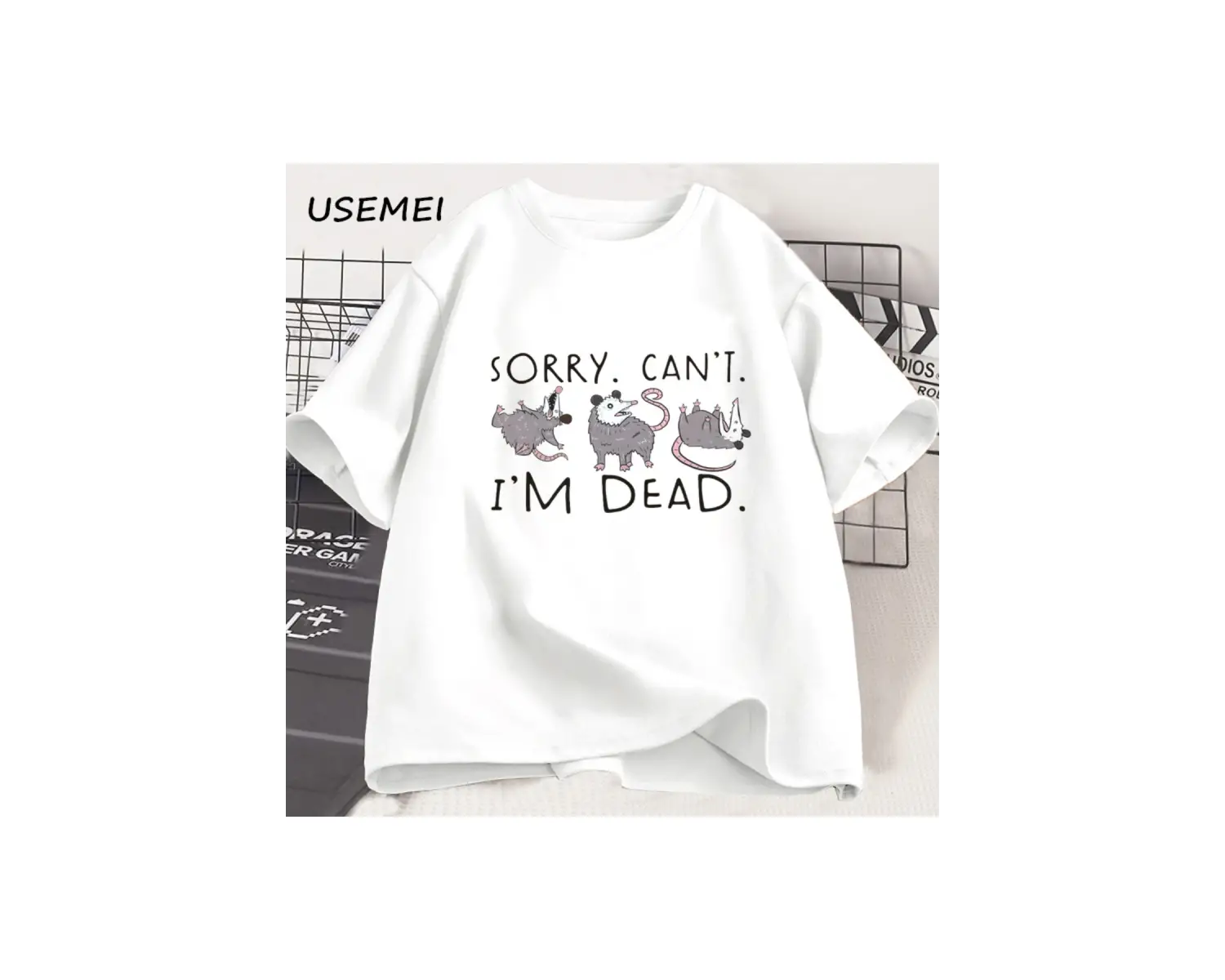 Possum T-shirt komik üzgünüm ben ölü Opossum değilim Lover Meme T Shirt erkekler kadınlar pam 2938