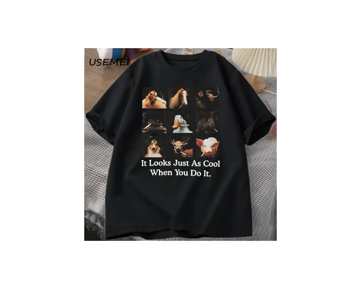 Possum T Shirt Opossum Lover için Komik Grafik T-Shirt Anksiyete Saldırı T Shirt Pamuk Kısa K 2812