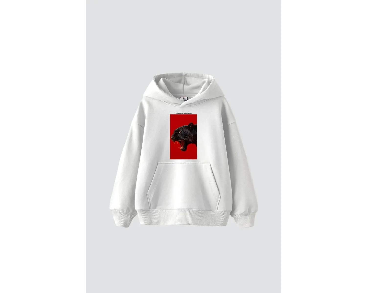 Power Of Darkness Baskılı Oversize Unisex Beyaz