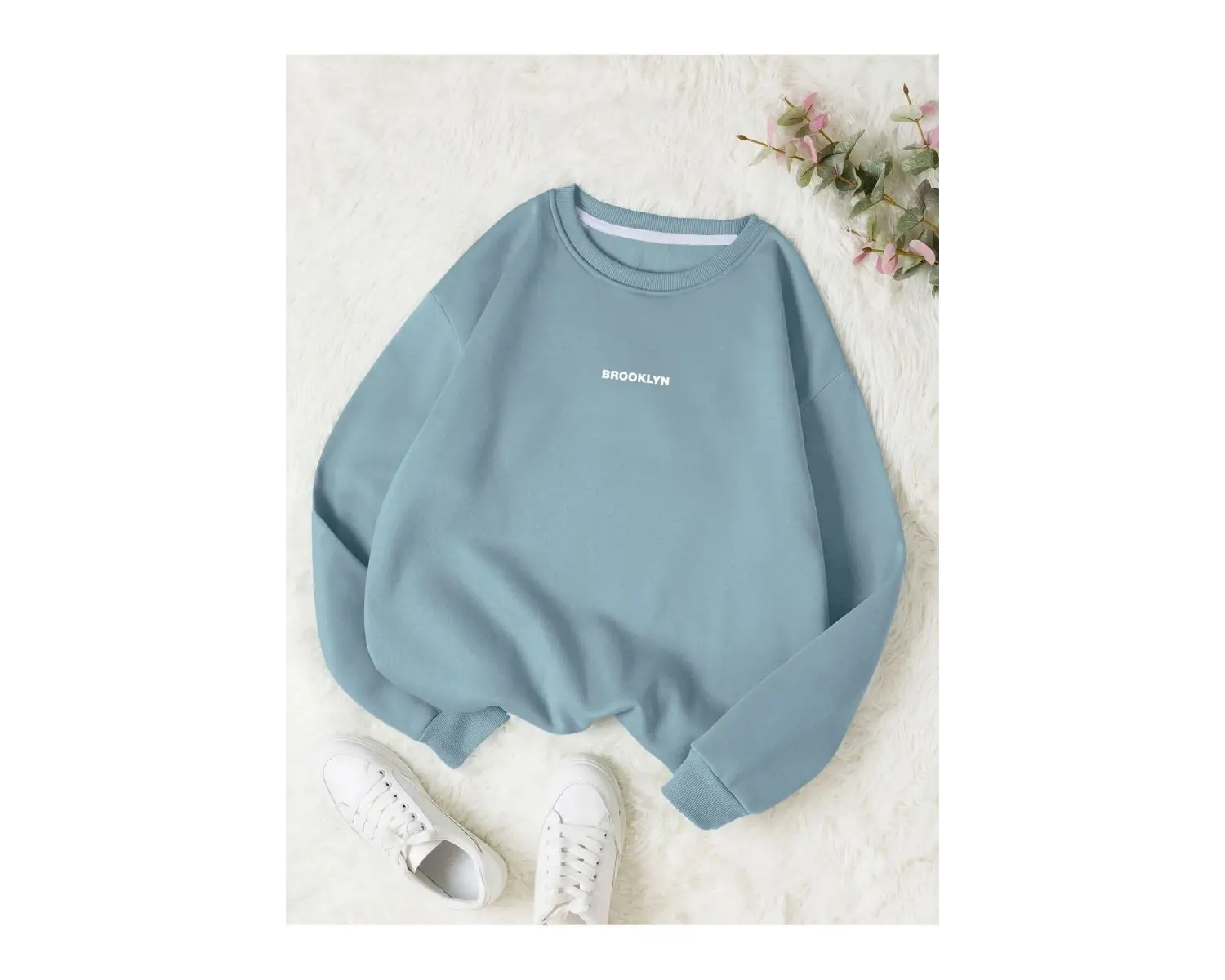 Premium Kapşonlu Sweatshirt MAVİRENK