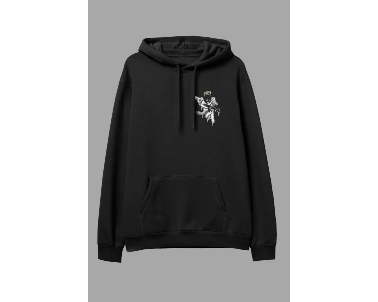 Pressure Beyaz Oversize Unisex Kapüşonlu Sweatshirt Hoodie