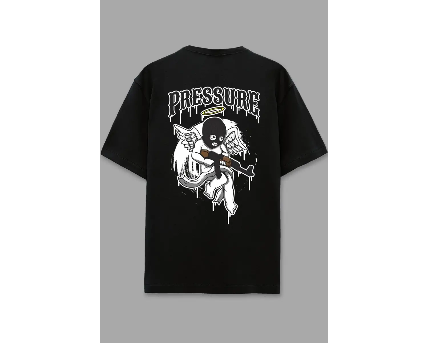 Pressure Beyaz Oversize Unisex T-shirt