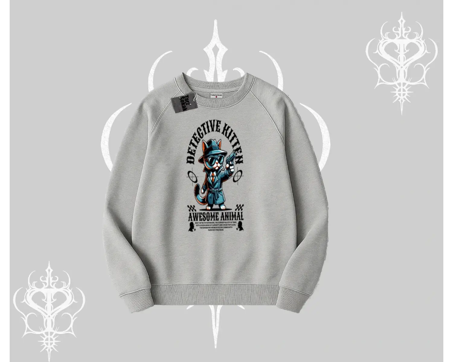 ProCATstinator Kedi Baskılı Biskilet Sweatshirt