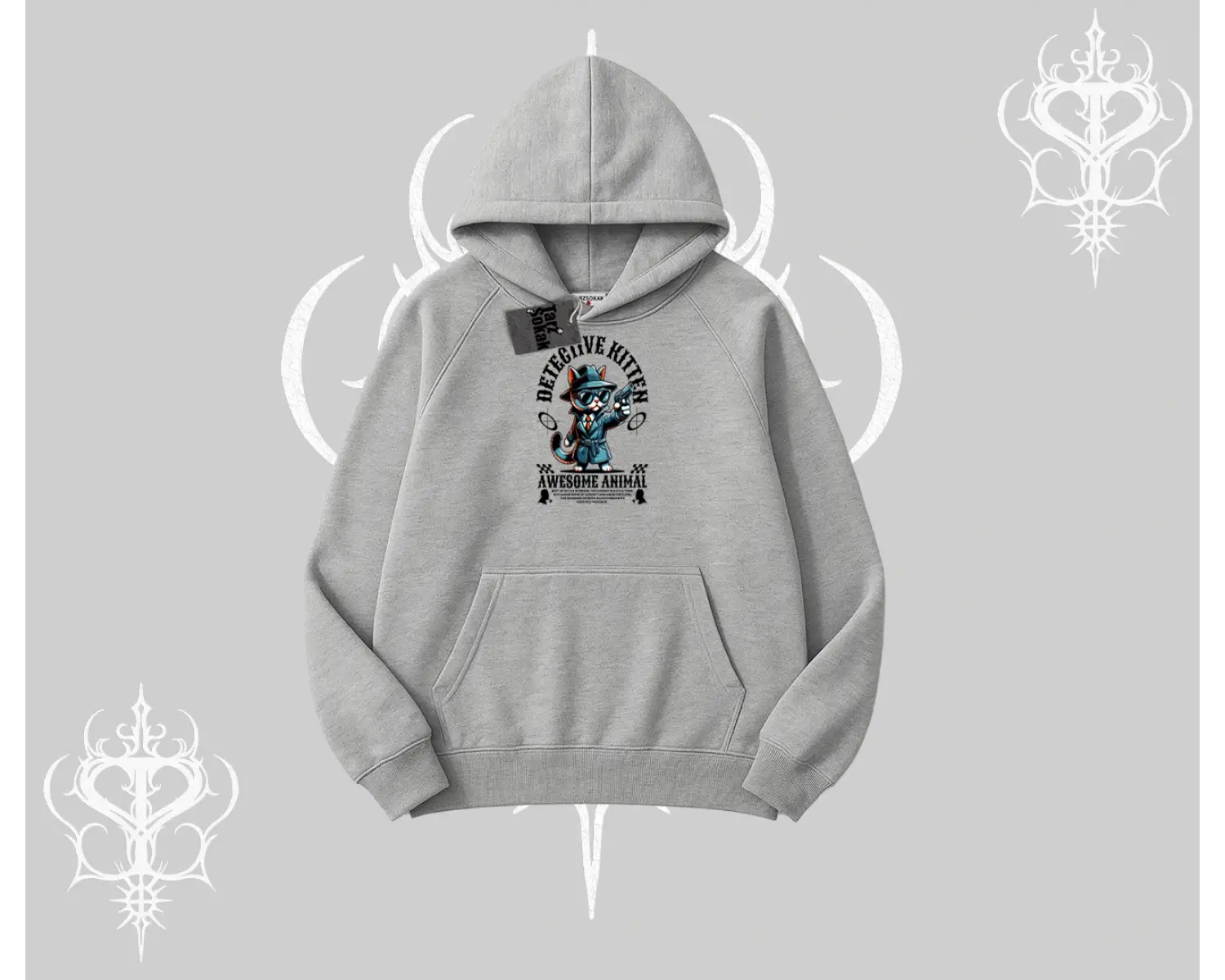 ProCATstinator Kedi Baskılı Kapşonlu Sweatshirt