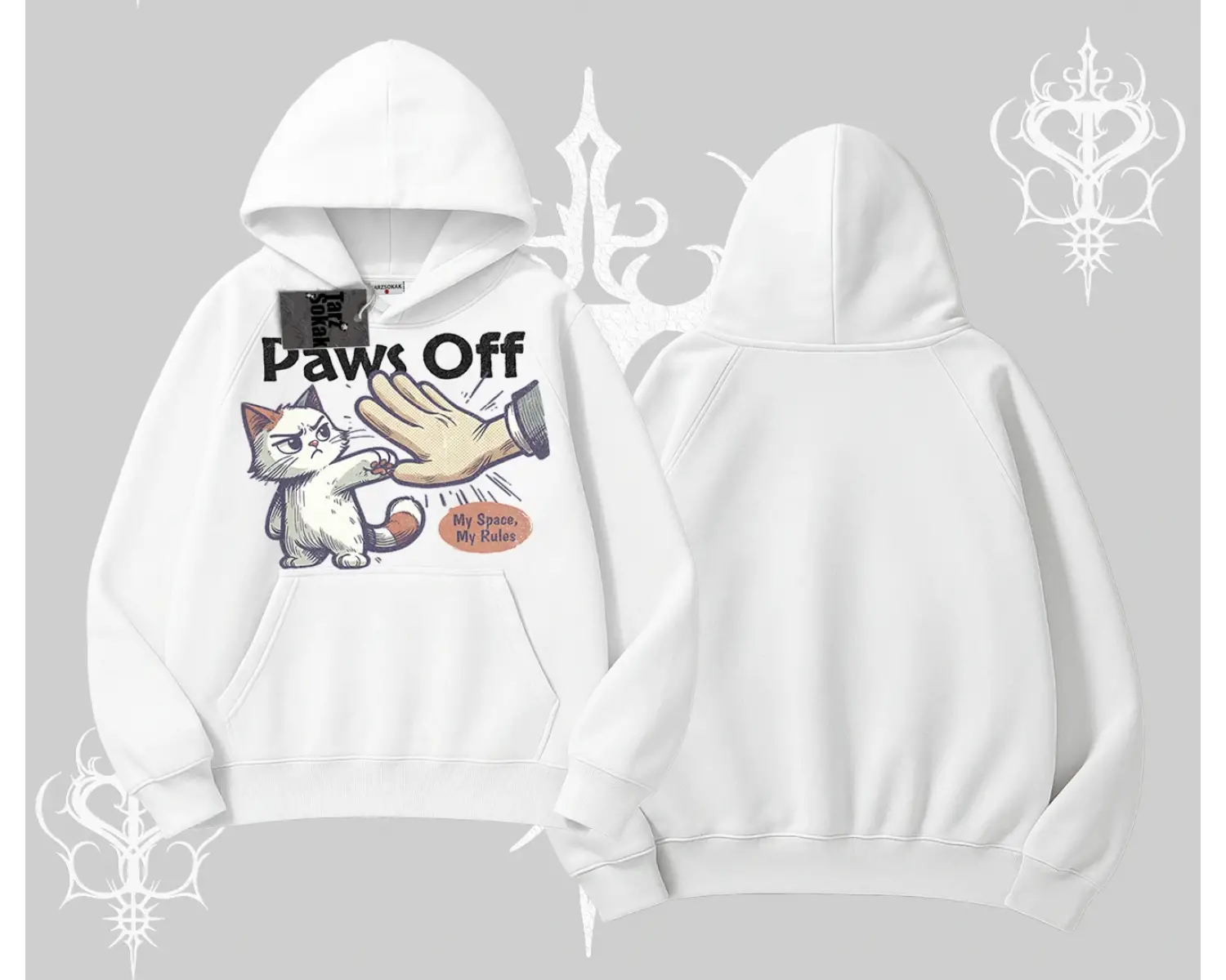 ProCATstinator Kedi Baskılı Kapşonlu Sweatshirt