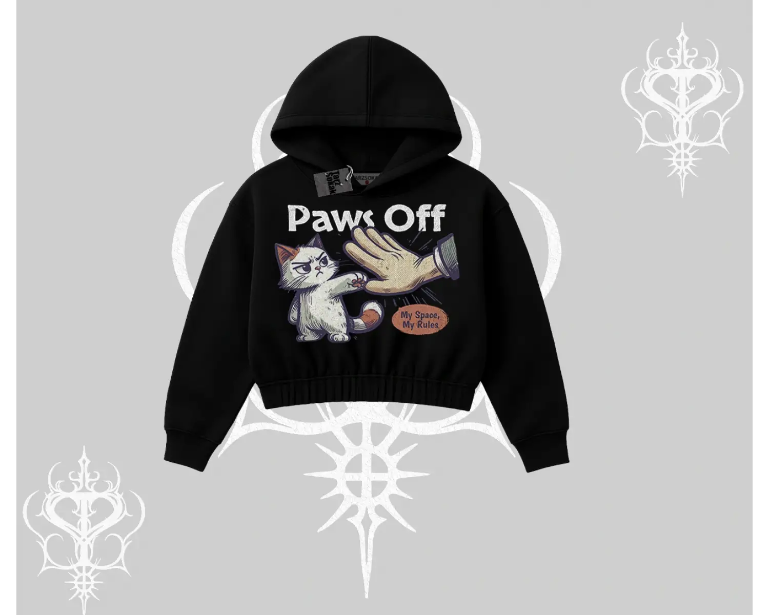 ProCATstinator Kedi Baskılı Kayık Yaka Sweatshirt
