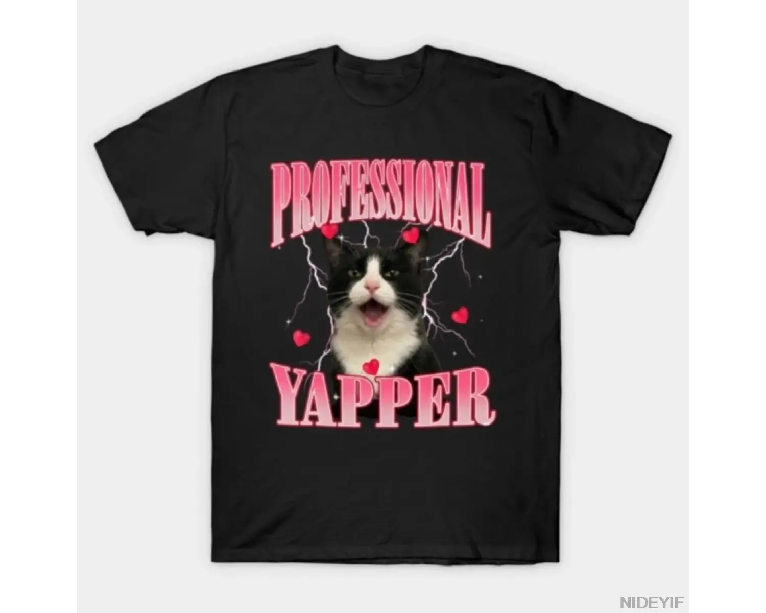 Profesyonel Yapper Komik Kedi Meme T-shirt Erkekler Kadınlar Için % 100% Pamuk T Shirt Kısa K